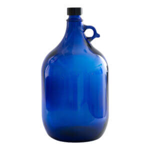 Glasflasche blau 5 Liter